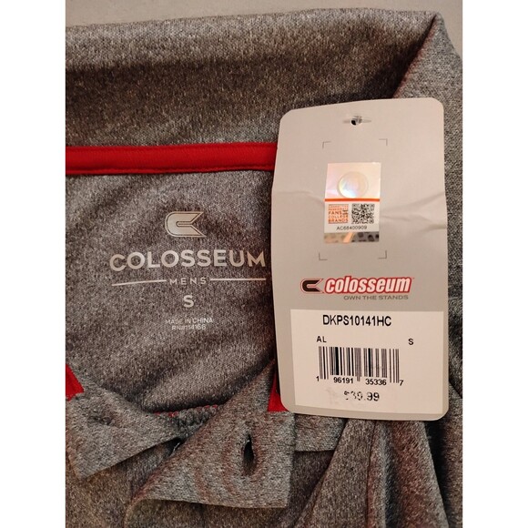 Men's Colosseum University of Alabama Short Sleeve Polo Shirt Heather Gray Small - Picture 7 of 7